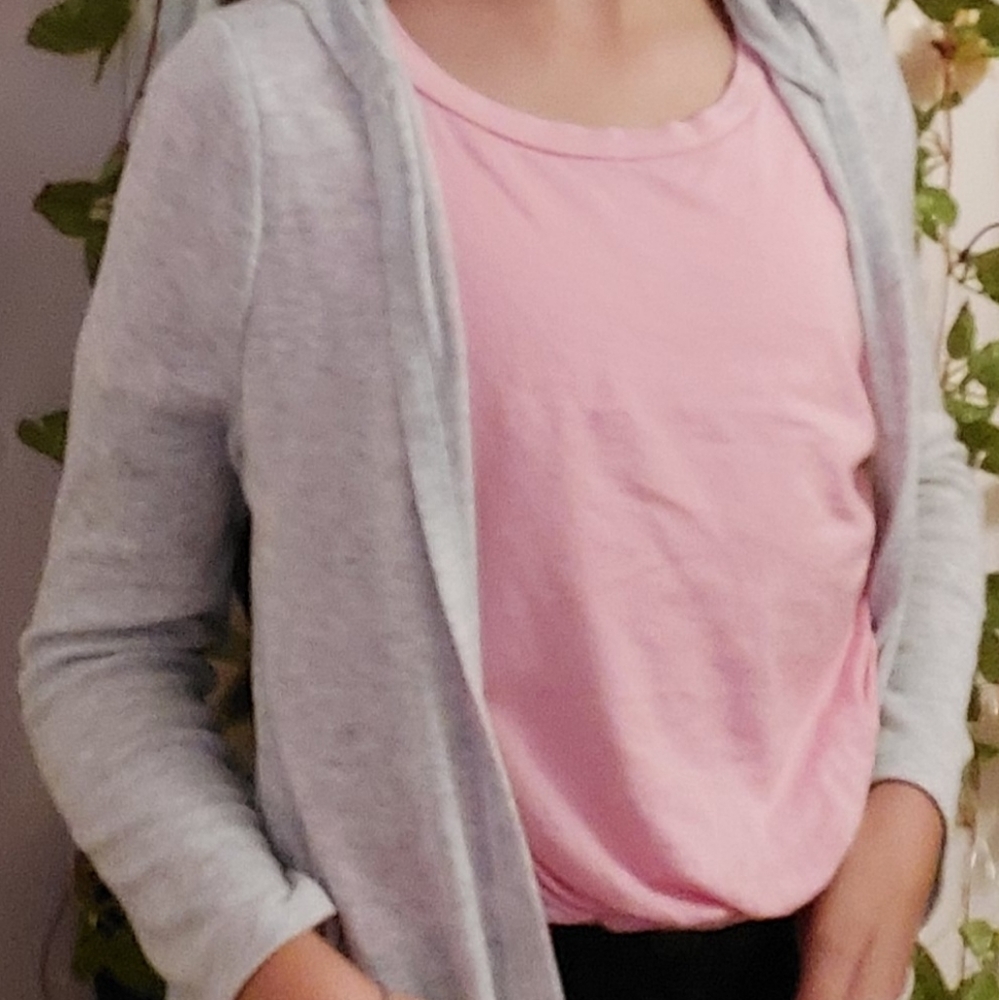 A gray sweater